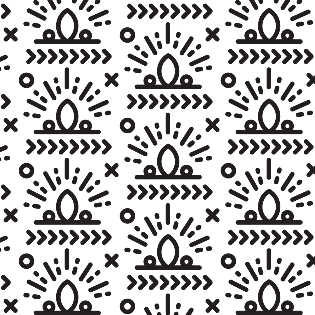Transparent Vector Black Pattern Design on Background