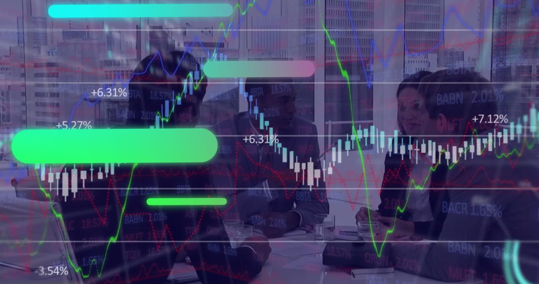 Financial Analysis with VR Technology in Modern Office