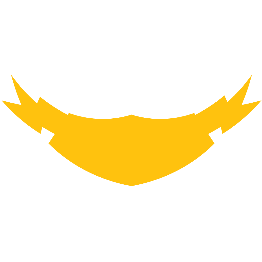 Yellow Banner Illustration on Transparent Background