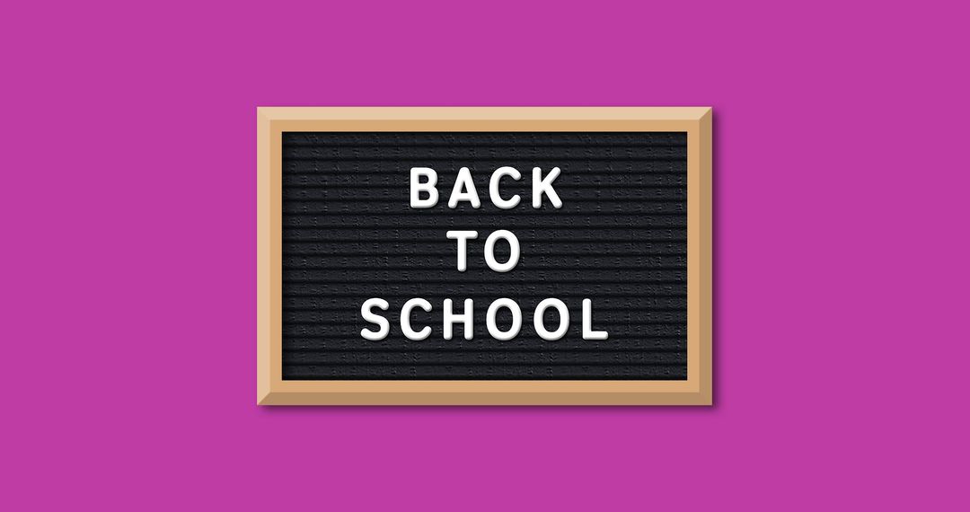 Back to School Sign on Pink Background - Free Images, Stock Photos and Pictures on Pikwizard.com