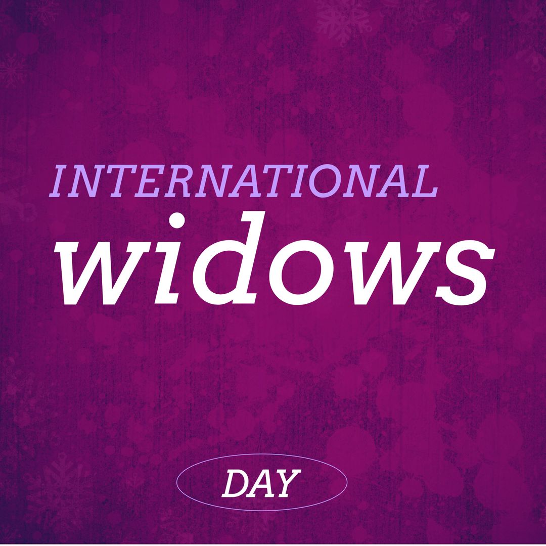 International Widows Day Tribute on Pink Background
