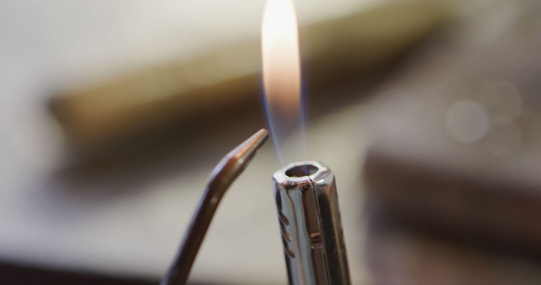 Close-Up of Soldering Iron and Flame During Repair - Free Images, Stock Photos and Pictures on Pikwizard.com