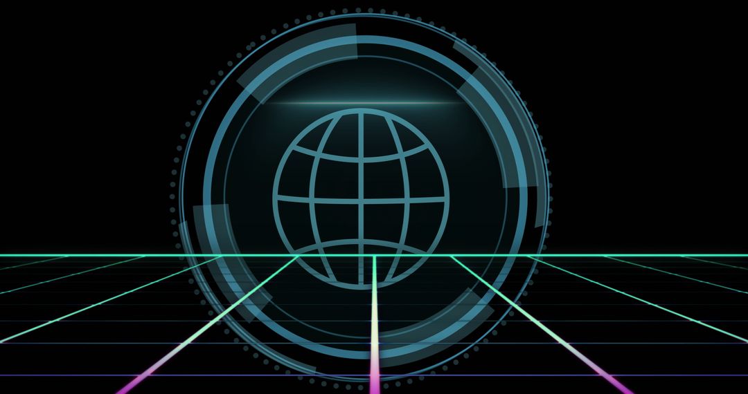 Digital Globe Interface with Futuristic World Scanning Concept