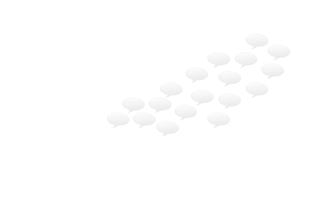 Transparent Communication Speech Bubbles Isolated on Clear Background