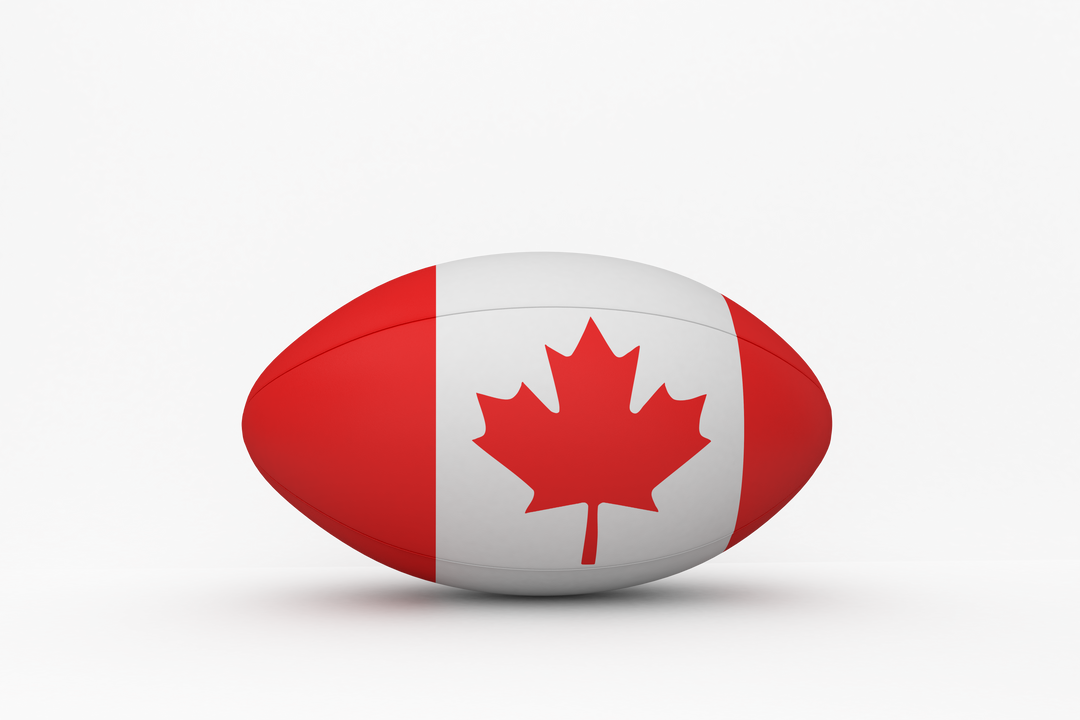 Transparent Canadian Flag Rugby Ball on White Background - Download Free Stock Images Pikwizard.com