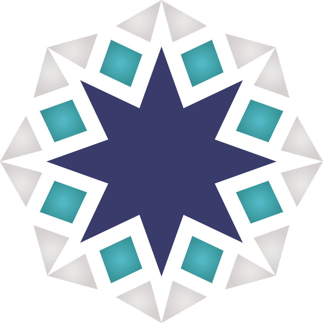 Modern Geometric Mandala Design on Transparent Background