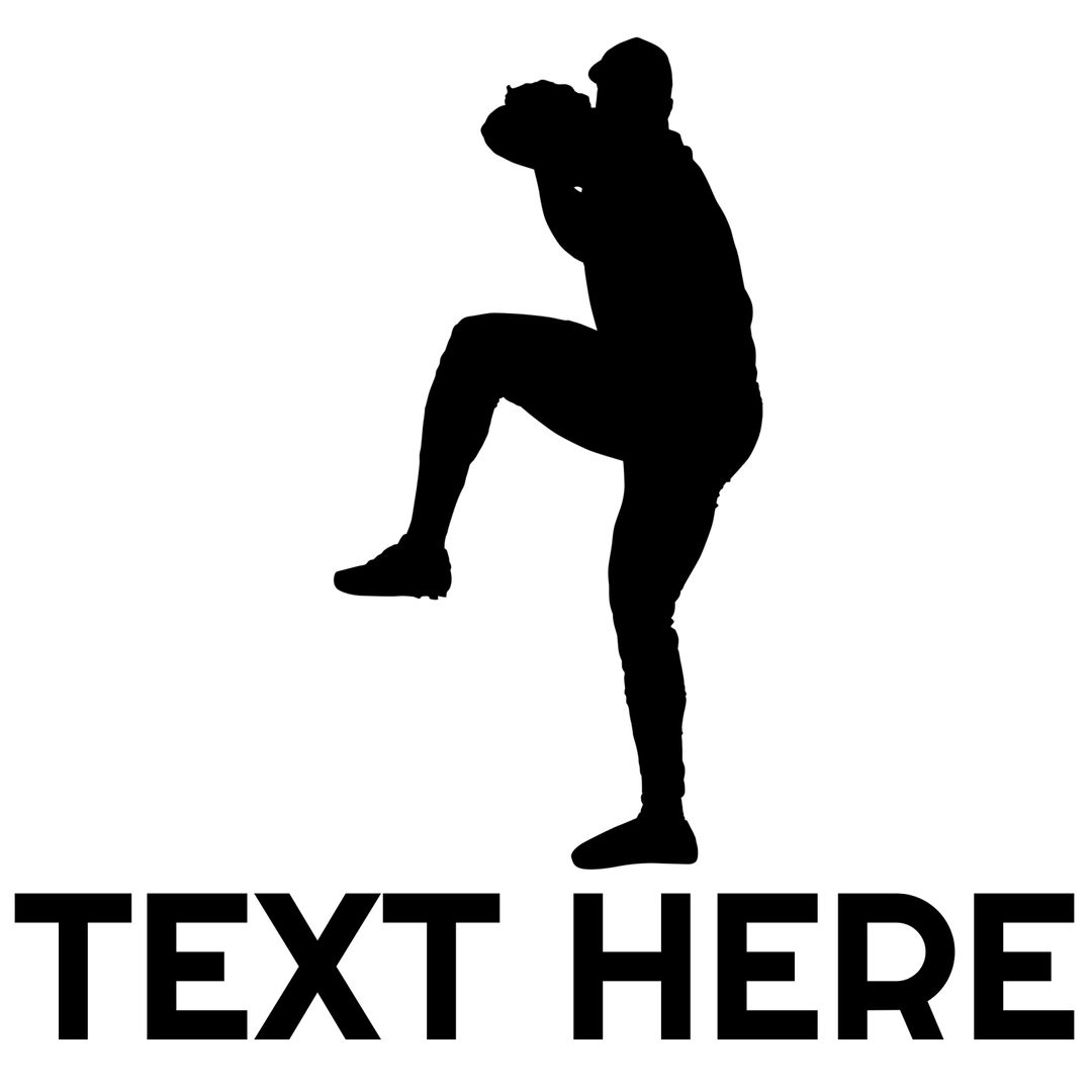 Silhouette of Dynamic Martial Arts Kick Posing