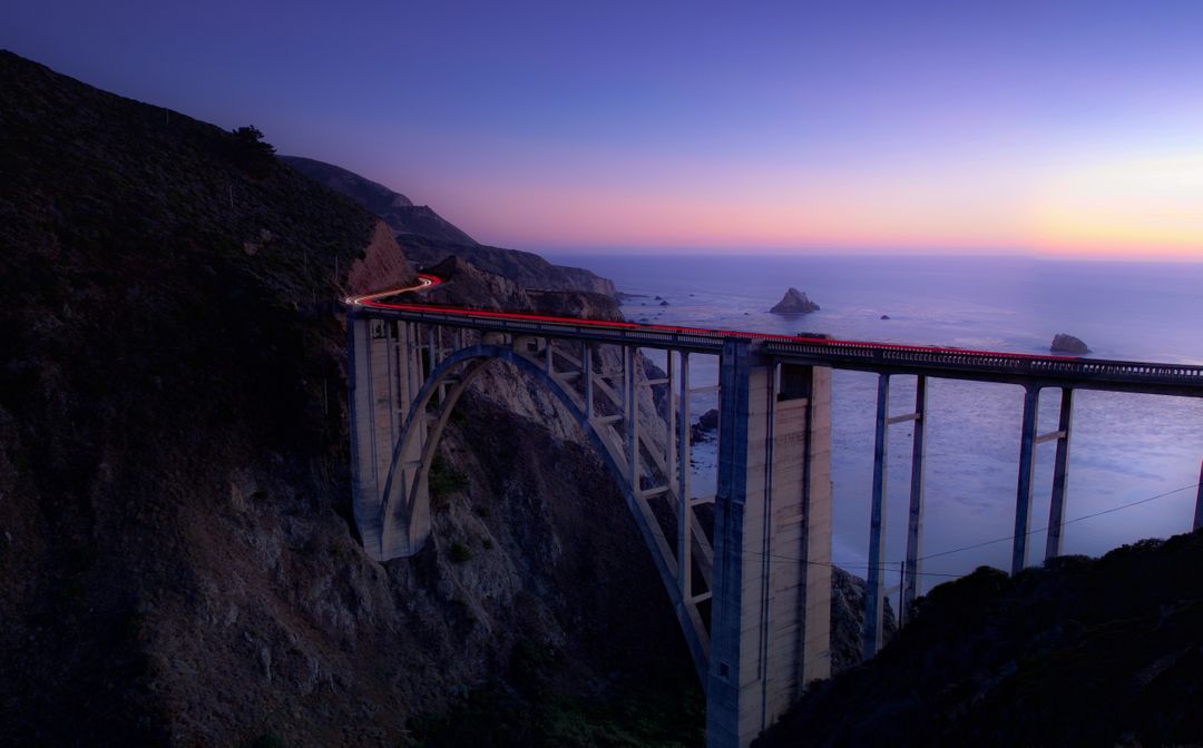 Time Lapse Photography of Cars Running on Bridge Near Ocean - Free Images, Stock Photos and Pictures on Pikwizard.com