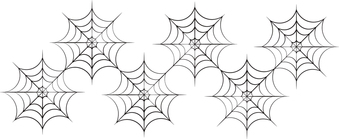 Transparent Black Spider Web Pattern Digital Illustration