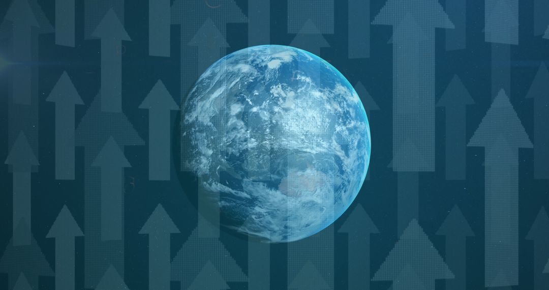 Globe with Financial Data Signifying Global Business Growth