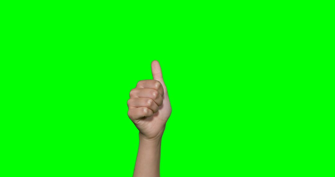 Hand Giving Thumbs Up Sign with Green Background for Overlay - Free Images, Stock Photos and Pictures on Pikwizard.com