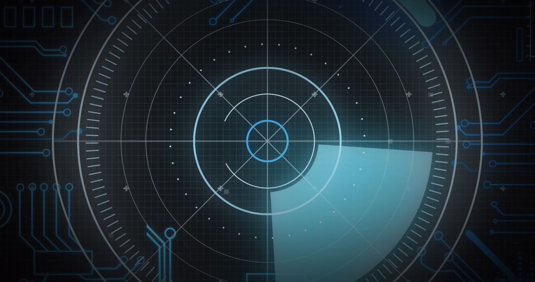 Futuristic Digital Interface with Scanning Radar