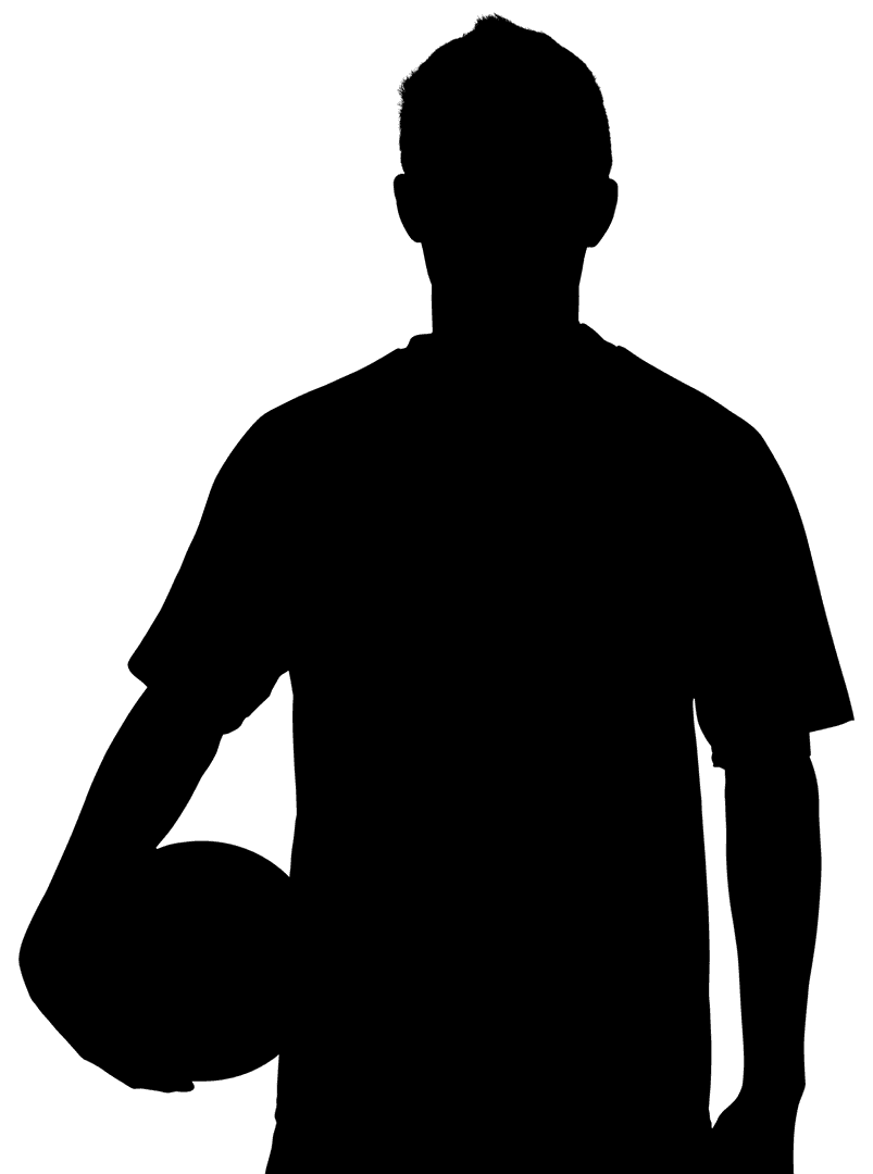 Silhouette of Man Running on Transparent Background Lifestyle Theme