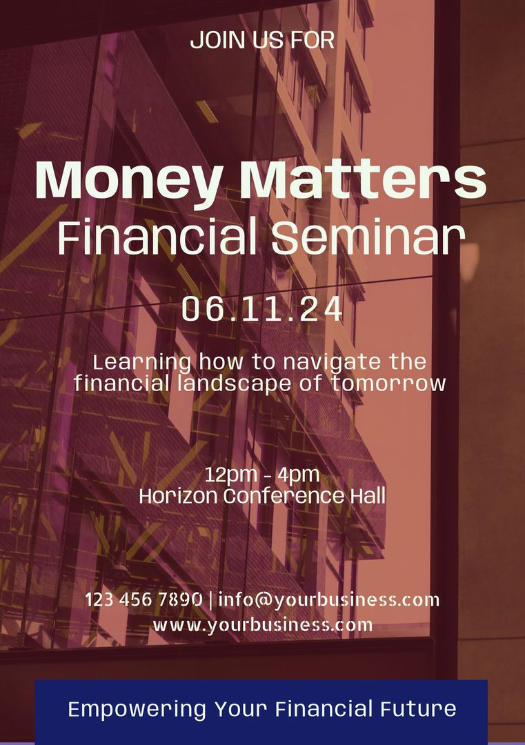 Join Us for Financial Seminar: Navigating the Financial Landscape of Tomorrow - Download Free Stock Templates Pikwizard.com