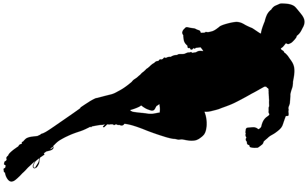 Transparent Rugby Player Silhouette in Dynamic Action