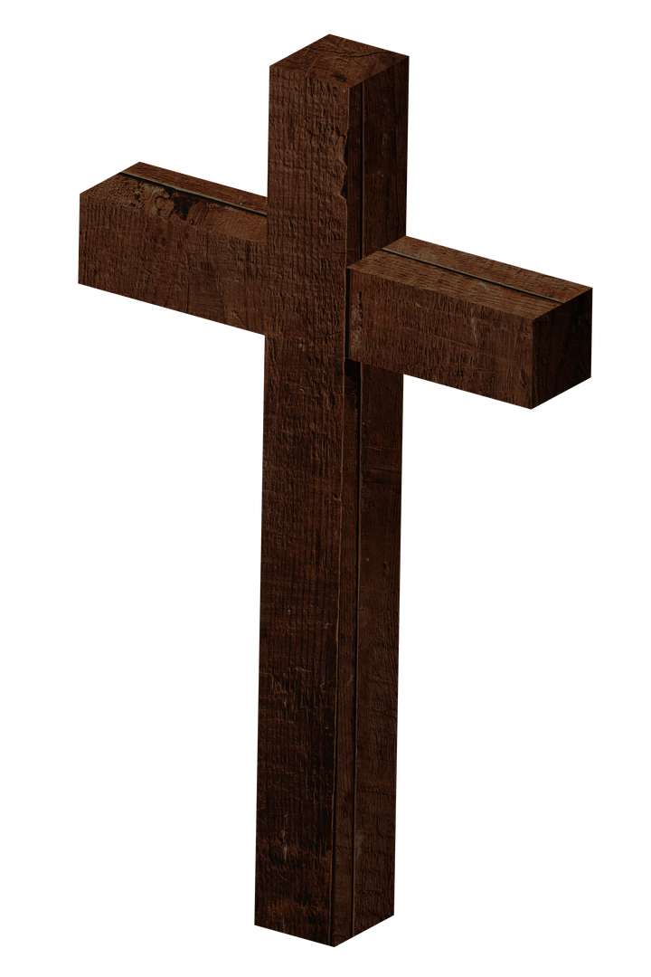 Wooden Cross Illustration on Transparent Background for Religion and Faith Concepts - Download Free Stock Images Pikwizard.com