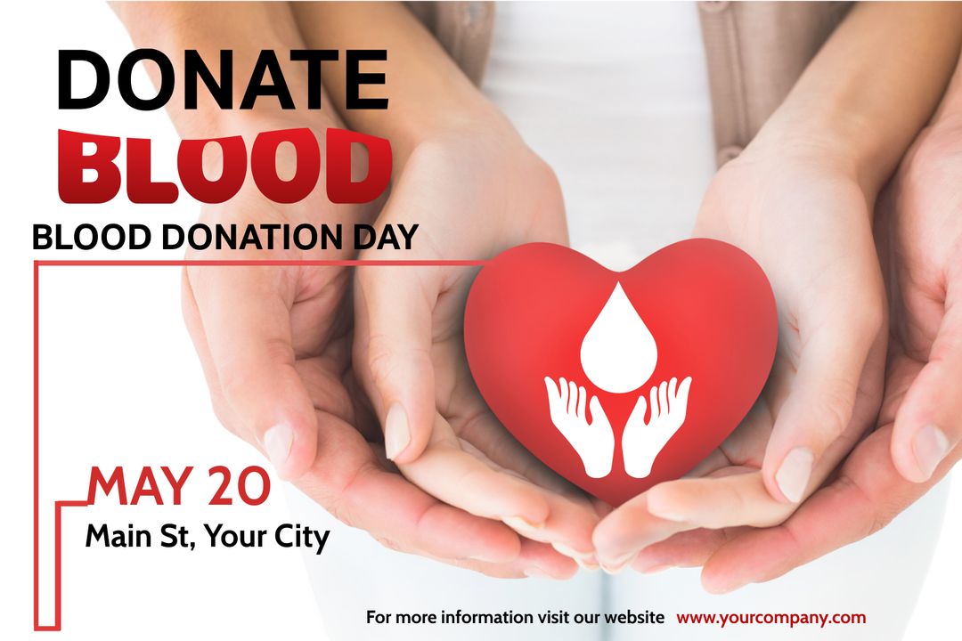 Heart in Hands Promoting Blood Donation and Healthcare Awareness