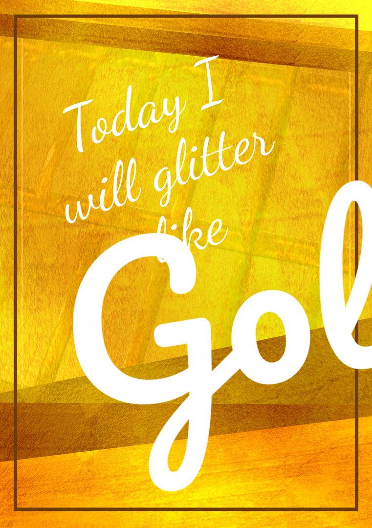 Golden Motivational Statement on Textured Background