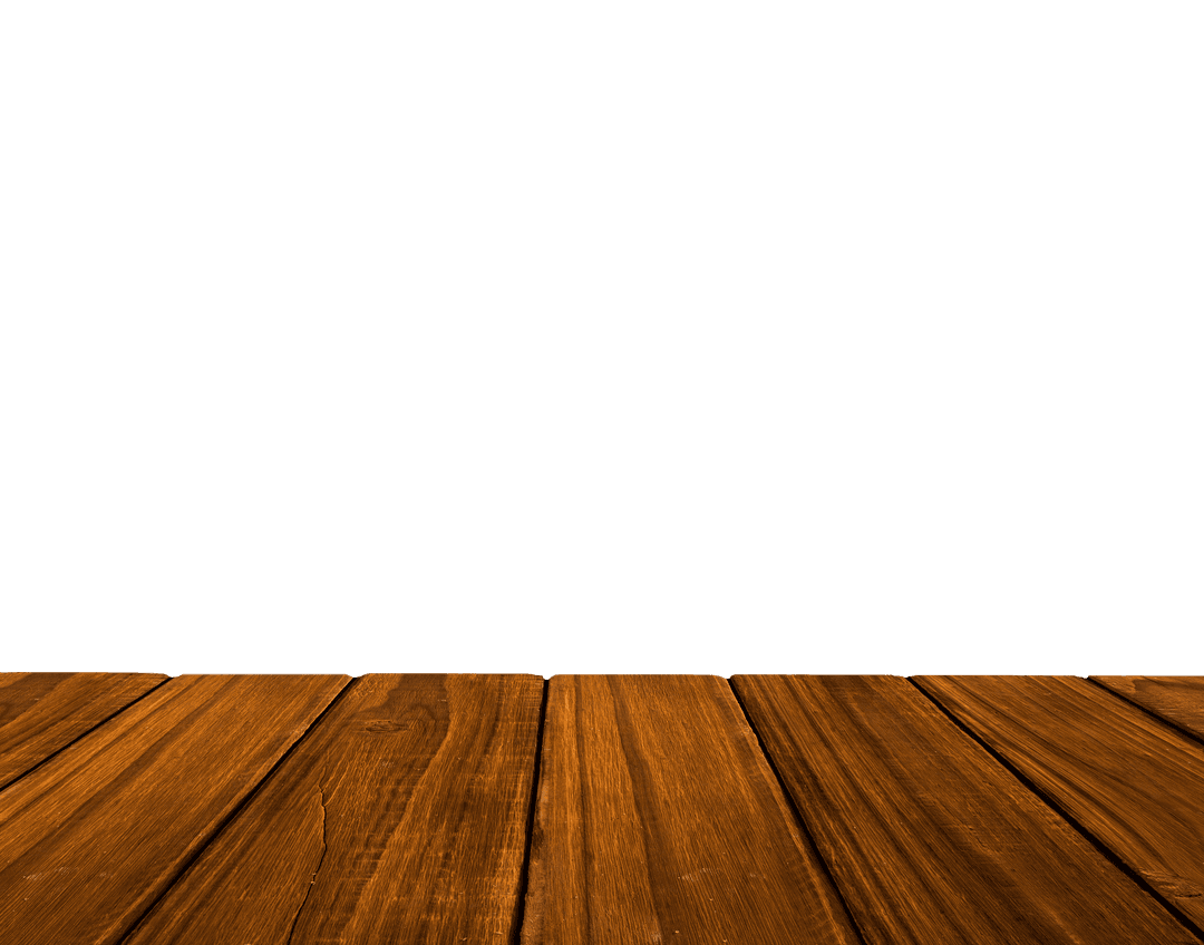 Realistic Textured Wood Floor Over Transparent Background