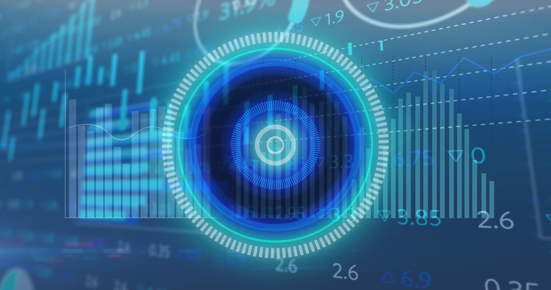 Digital Scope Analyzing Financial Data Background