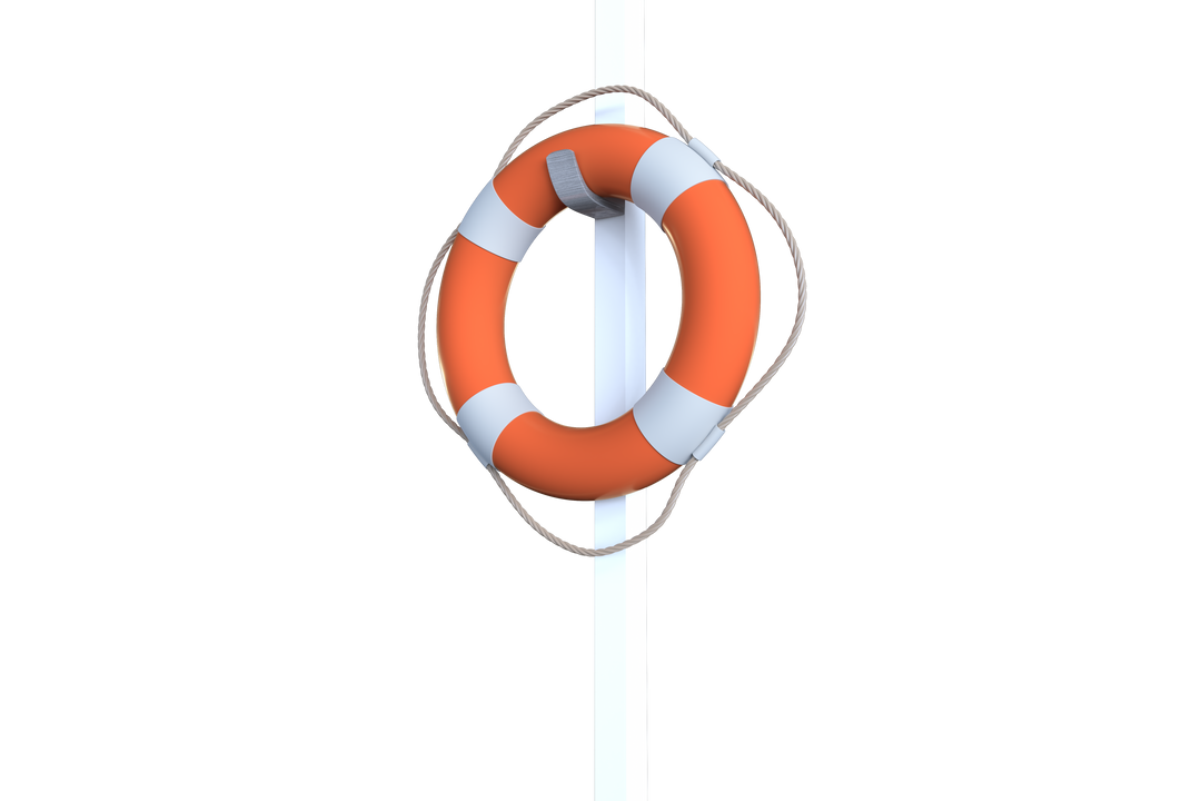 Lifebuoy on Pole Transparent Background for Travel and Tourism Design - Download Free Stock Images Pikwizard.com