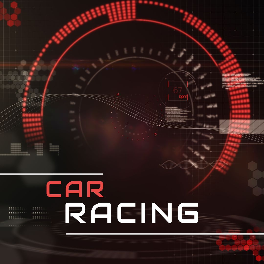 Digital Car Racing Interface with Futuristic Design - Download Free Stock Images Pikwizard.com