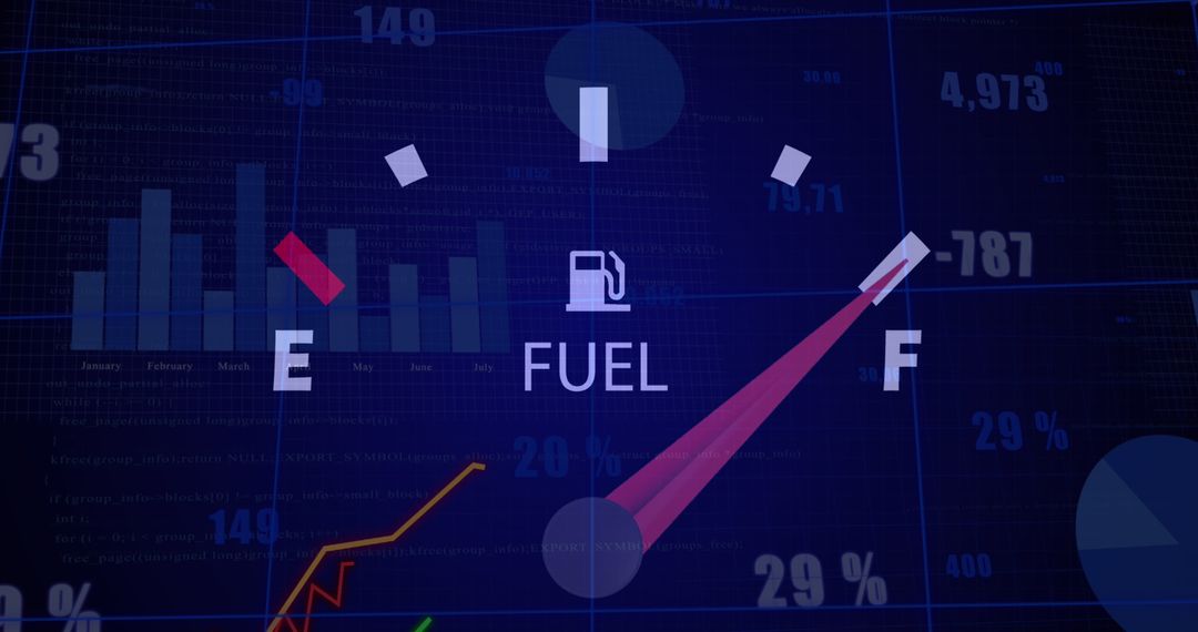 Data Infused Car Fuel Gauge with Graph Interfaces