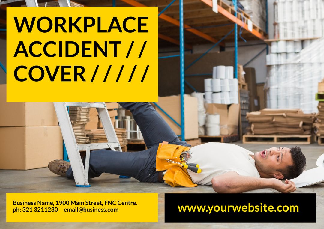 Employee Experiencing Workplace Fall Emphasizing Insurance Needs