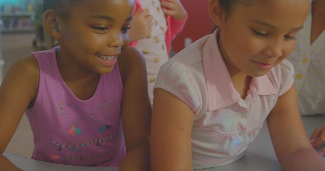 Diverse Children Engaged in Digital Learning Environment