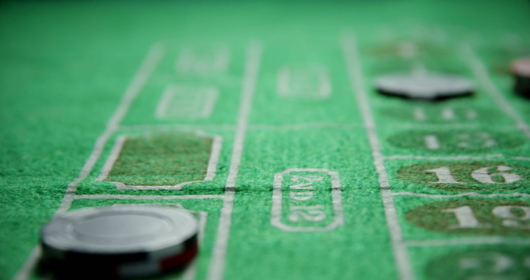 Close-up of Roulette Table with Chips in a Casino Environment - Free Images, Stock Photos and Pictures on Pikwizard.com