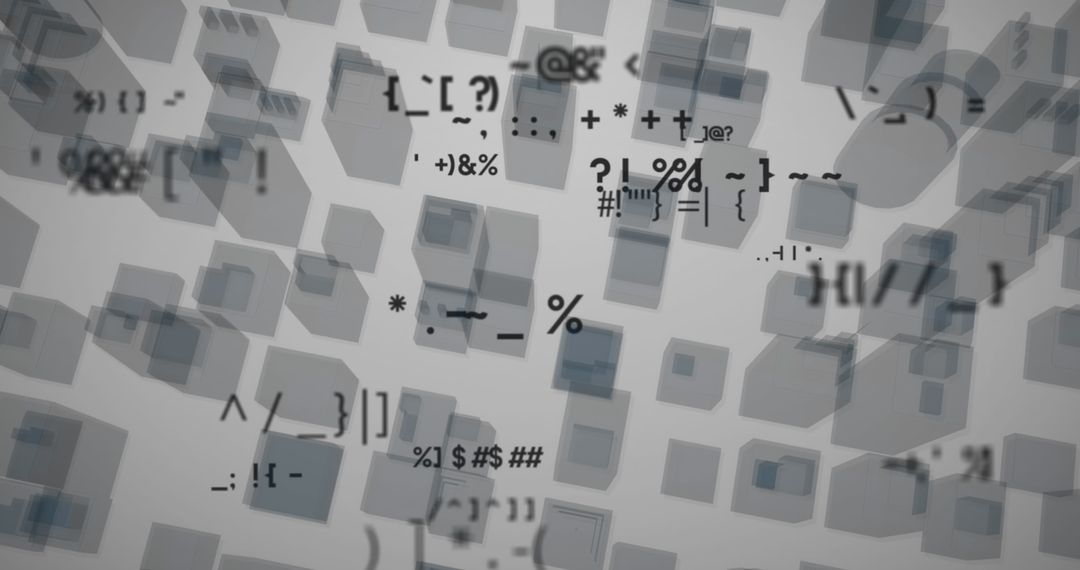 Digital Data Processing with Abstract Squares and Symbols