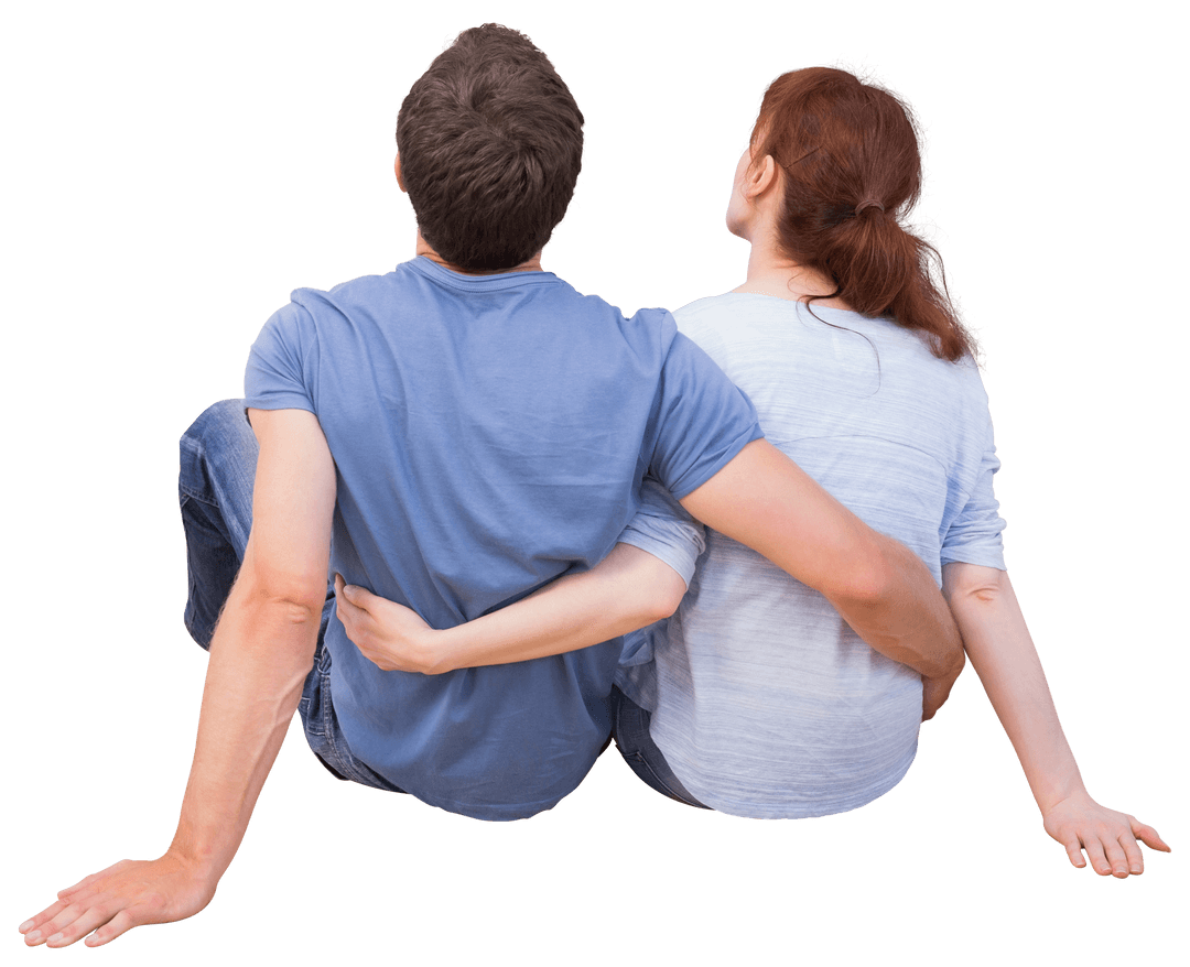 Transparent Illustration Couple Showing Togetherness