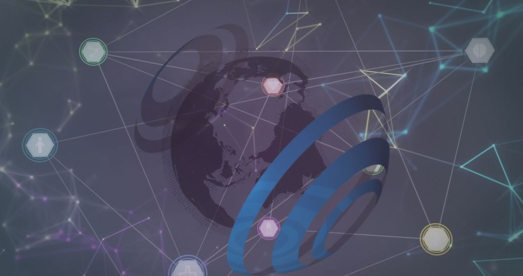 Digital Network and Connectivity Around Globe with Abstract Technology Concept
