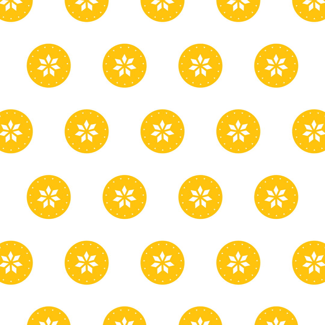 Seamless Yellow Floral Pattern on Transparent Vector Design