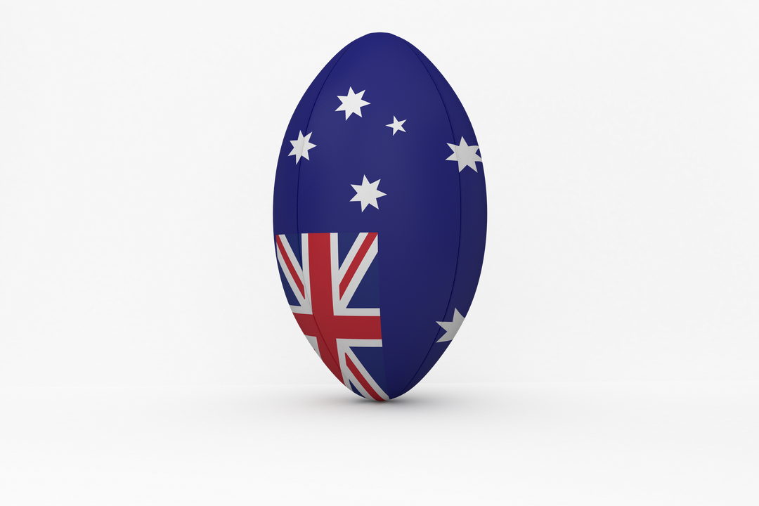 Transparent Australian Flag Rugby Ball with Shadow on White - Download Free Stock Images Pikwizard.com