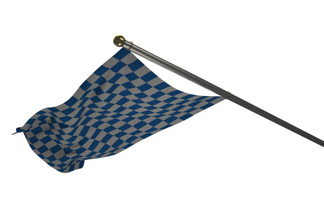 Transparent Racing Feather Flag on Isolated Background