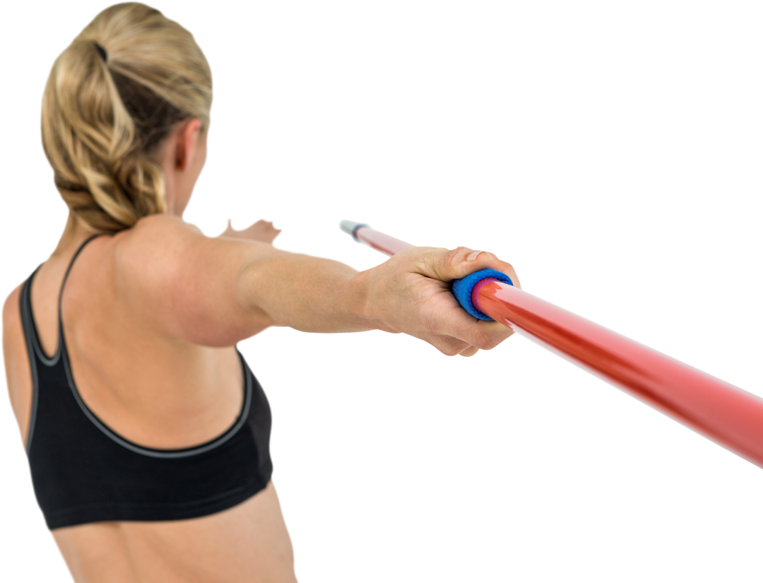 Athlete Practicing Javelin Throw in Transparent Sportswear - Download Free Stock Images Pikwizard.com