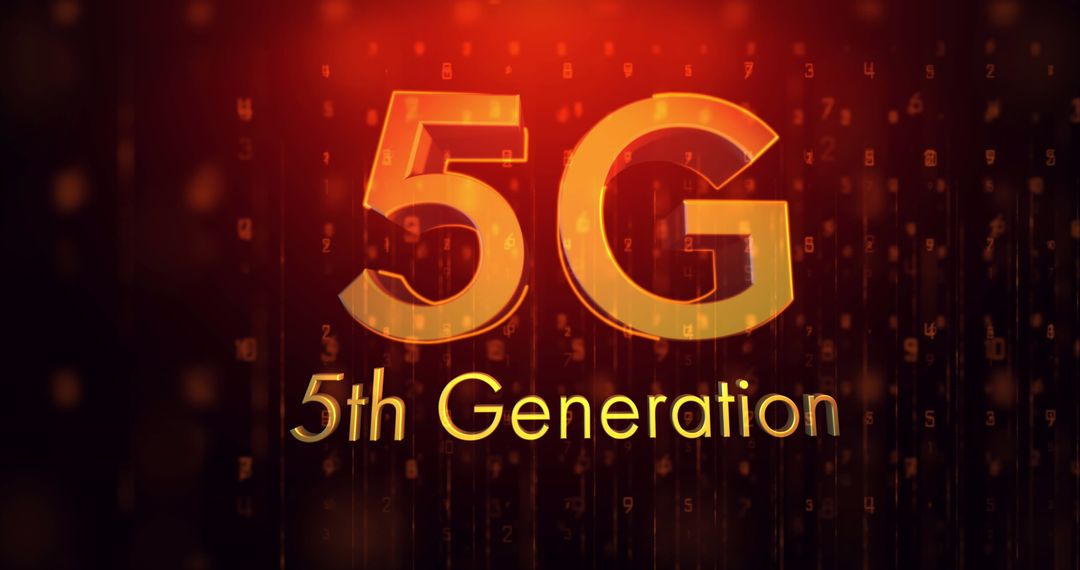 5G Technology Concept with Glowing Digital Network Design