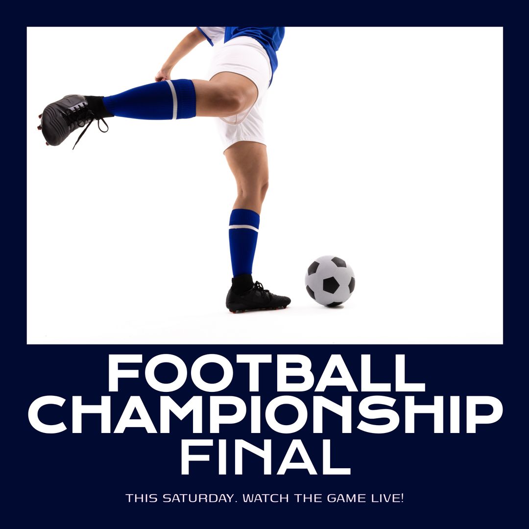 Football Championship Final Promotional Poster Design - Download Free Stock Templates Pikwizard.com