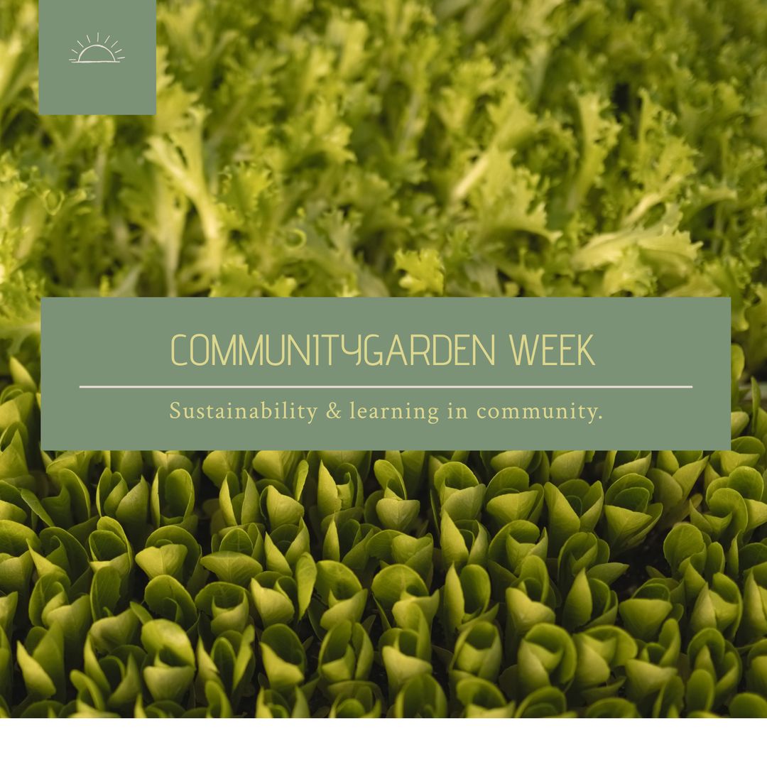 Community Garden Week Concept with Fresh Seedlings