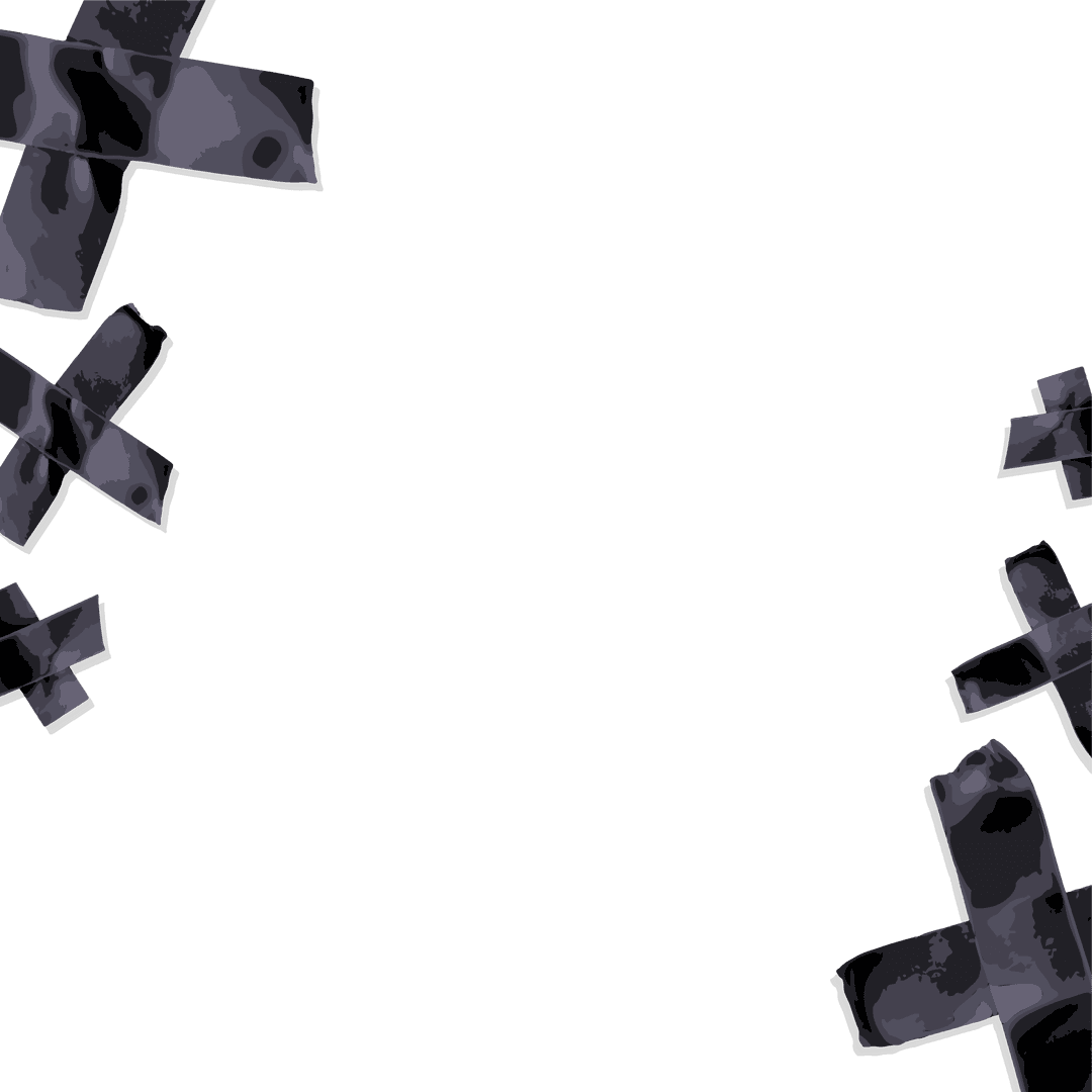 Abstract Transparent X Tape Design Layout Minimalism