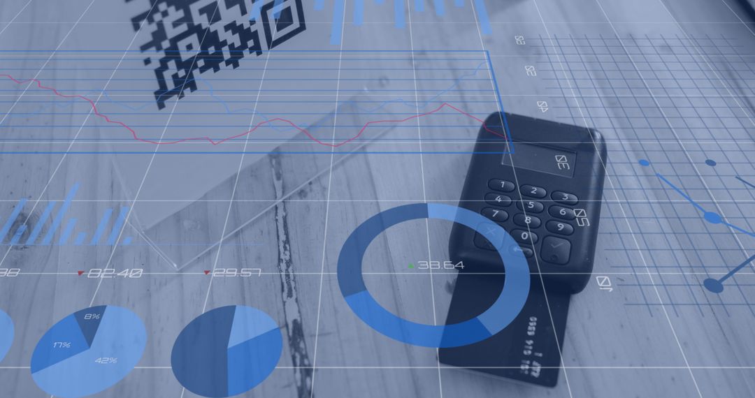 Financial Analysis with Calculator and Credit Card on Desk