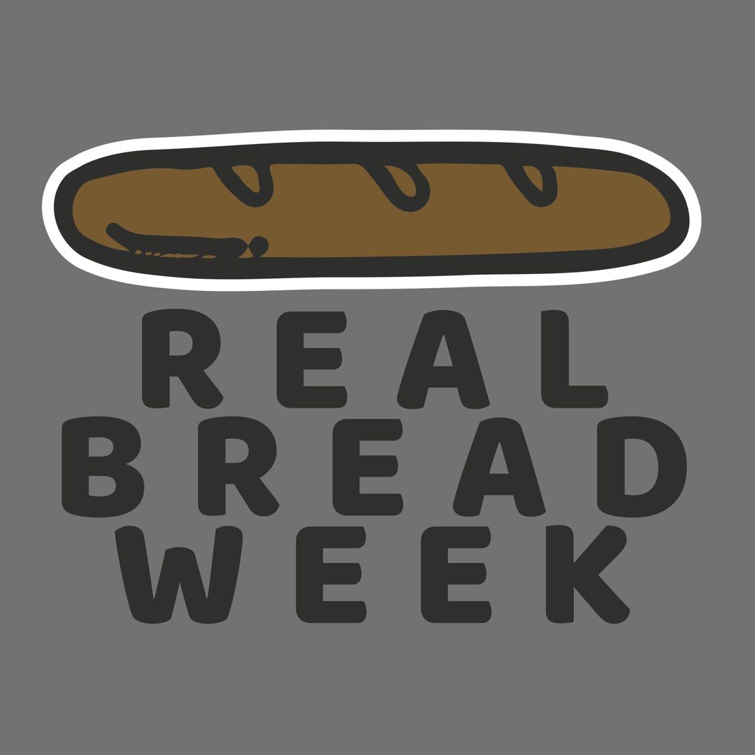 Real Bread Week Graphic with Baguette Illustration - Download Free Stock Templates Pikwizard.com