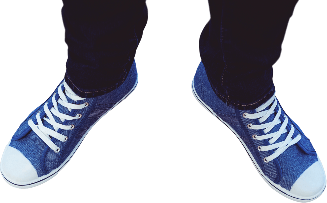Close-Up View of Transparent Canvas Shoes