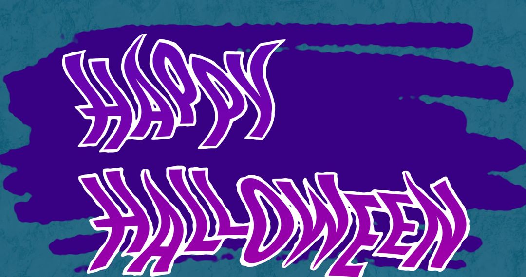 Halloween Greeting with Stylized Text on Vibrant Background