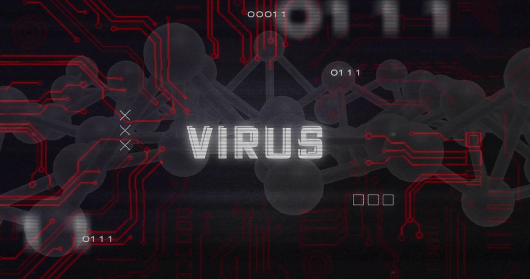 Futuristic Cyber Security Network with Virus Alert