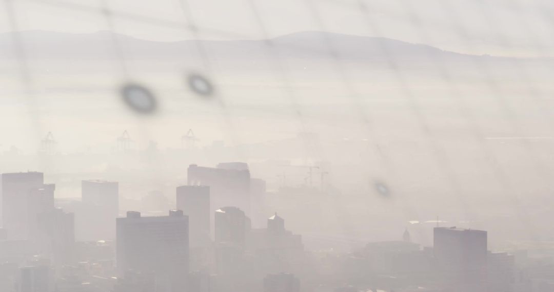 Futuristic Data Layers Hovering Above Urban Skyline