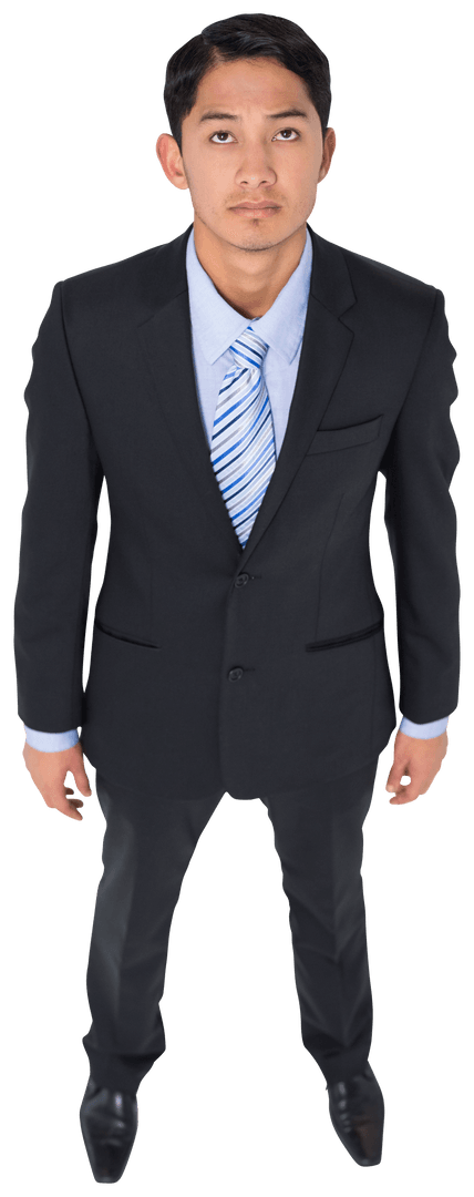 Thoughtful Biracial Businessman with Confident Look on Transparent Background