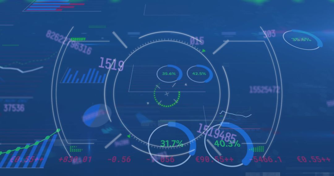 Digital Data Processing and Financial Analysis Concept