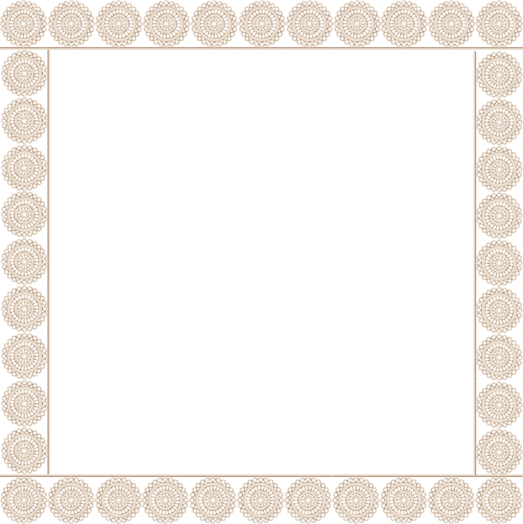 Ornate Mandala Frame with Transparent Design and Intricate Detailing